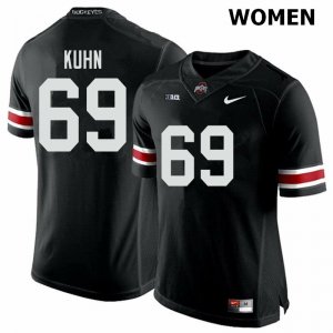 Women's Ohio State Buckeyes #69 Chris Kuhn Black Nike NCAA College Football Jersey OG OWO3444BG